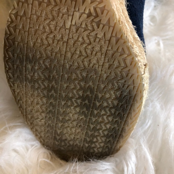 Michael Kors Wedge peep toe Sandals Denim Size 7.5 - Picture 5 of 6